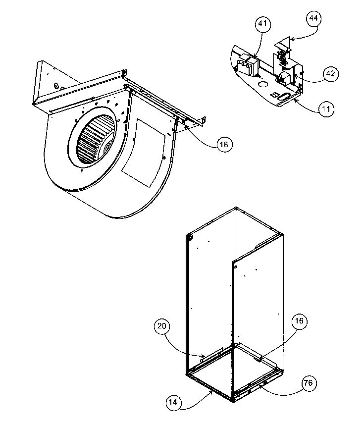 Carrier FH4BNF001000AAAA cabinet parts 2 diagram