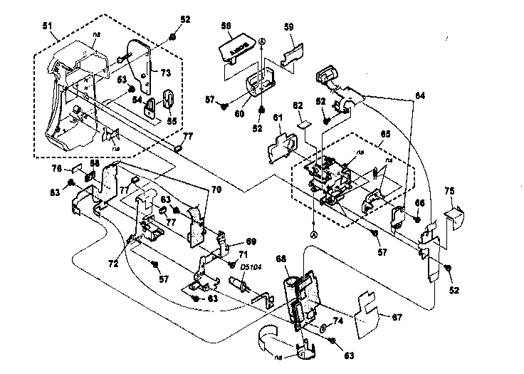 Sony DCR-IP220 cabinet parts f diagram