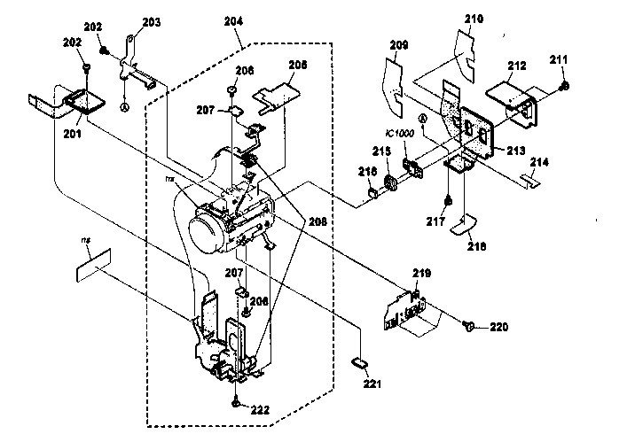 Sony DCR-IP220 lens block diagram