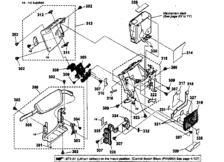 Sony DCR-IP220 cabinet parts l diagram