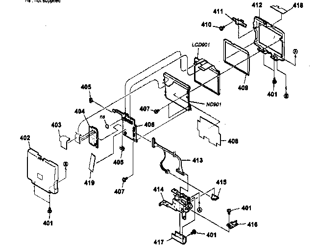 Sony DCR-IP220 lcd unit diagram