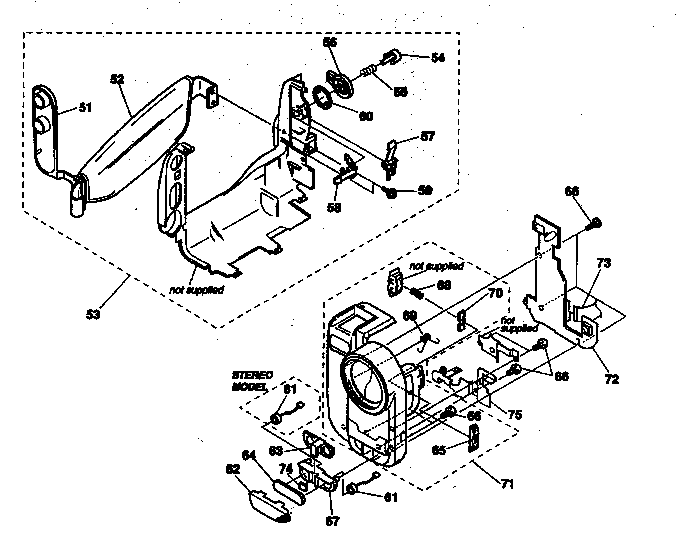 Sony CCD-TRV52 cabinet parts l diagram