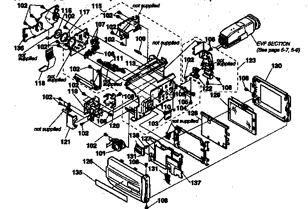 Sony CCD-TRV52 cabinet parts r diagram