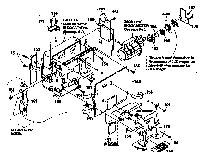 Sony CCD-TRV52 main section diagram