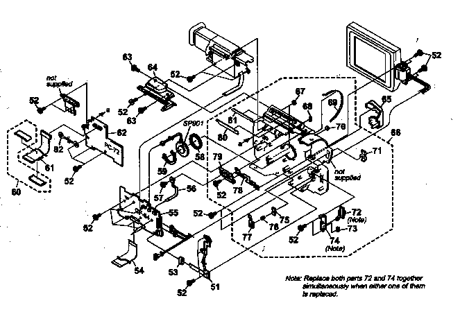 Sony DCR-TRV510 cabinet r/block assy diagram