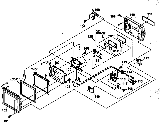 Sony DCR-TRV510 lcd block assy diagram