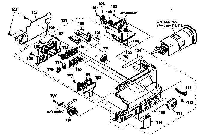 Sony CCD-TR96 cabinet parts r diagram