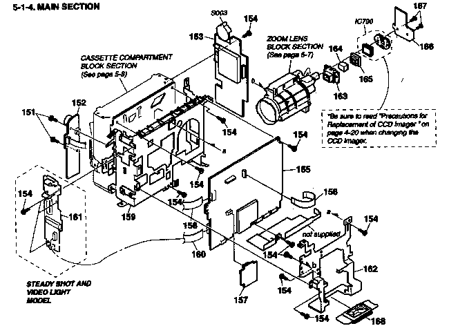 Sony CCD-TR96 main assy diagram