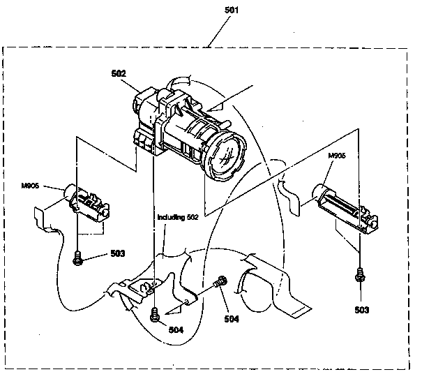 Sony CCD-TR96 zoom lens block assy diagram