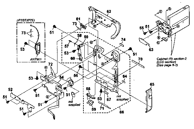 Sony DCR-IP5 cabinet parts r 1 diagram