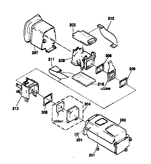 Sony CCD-TRV99 evf assy diagram