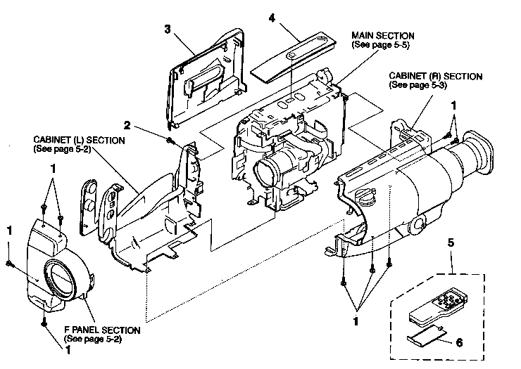 Sony CCD-TR94 cabinet parts 1 diagram