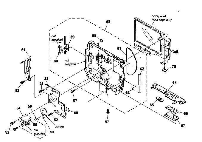 Sony DCR-TRV10 cabinet parts r diagram