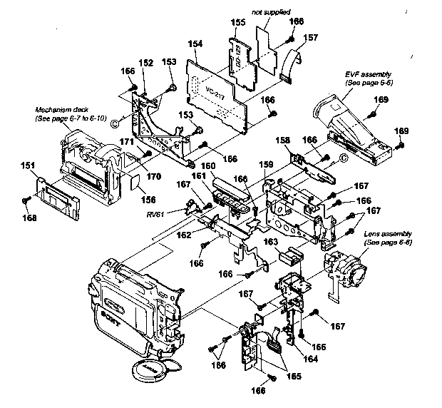 Sony DCR-TRV10 chassis assy diagram