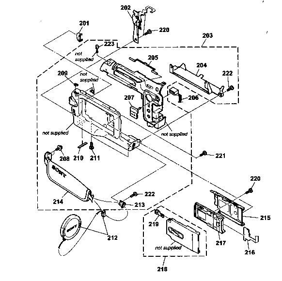 Sony DCR-TRV10 cabinet parts l diagram