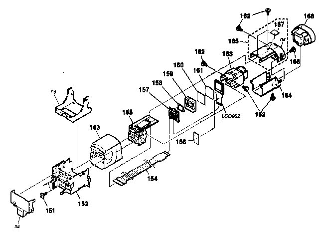 Sony DCR-DVD100 evf assy diagram