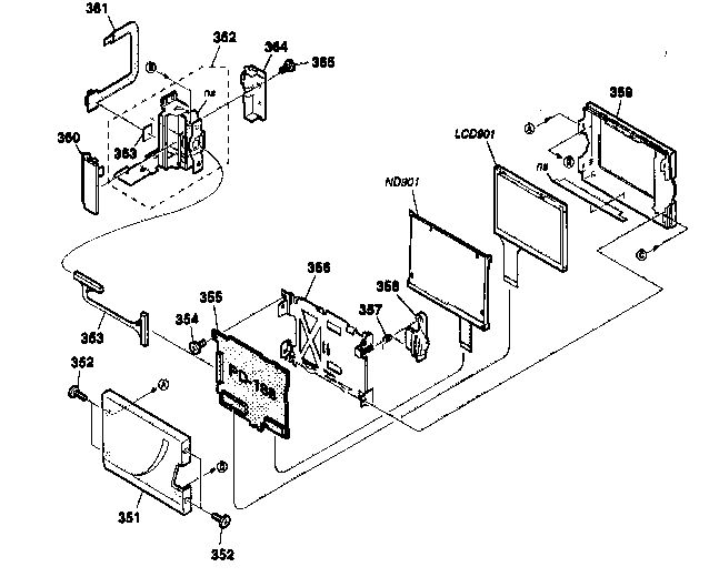 Sony DCR-DVD100 lcd assy diagram