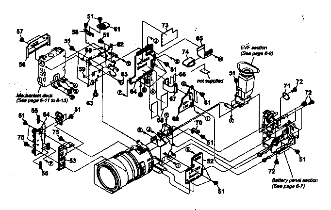Sony DCR-VX2000 cabinet parts 2 diagram