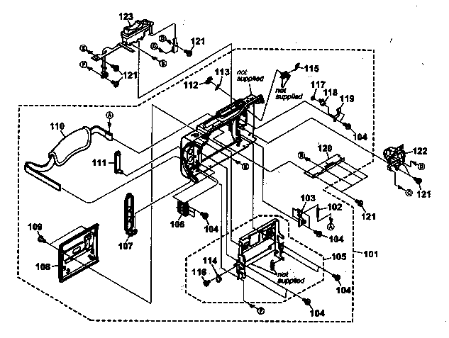 Sony DCR-VX2000 cabinet parts l diagram