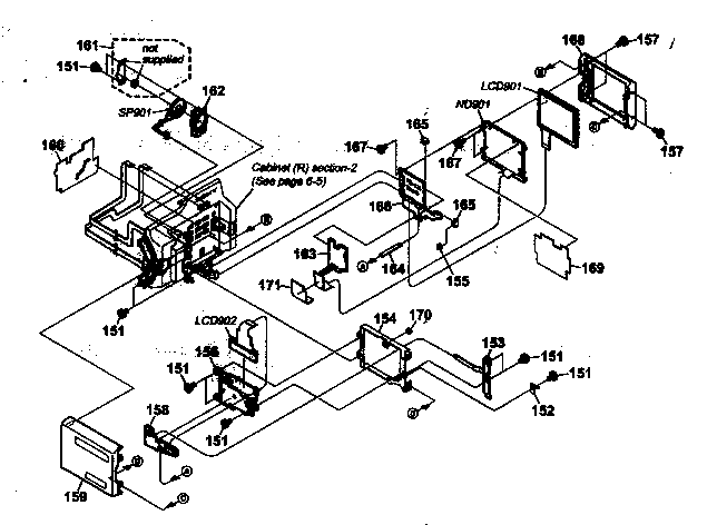 Sony DCR-VX2000 cabinet parts r 1 diagram