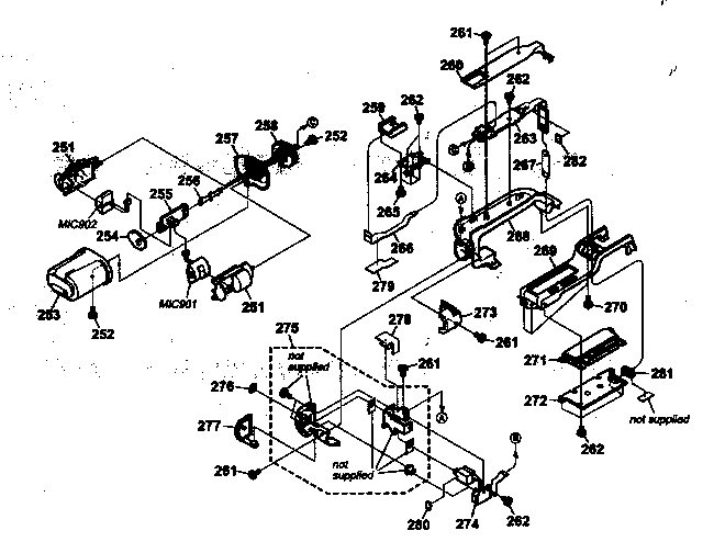 Sony DCR-VX2000 upper handle assy diagram