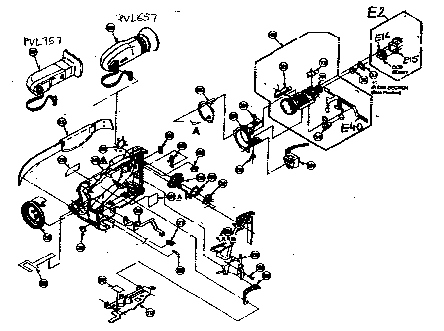 Panasonic PV-L757 cabinet parts l diagram