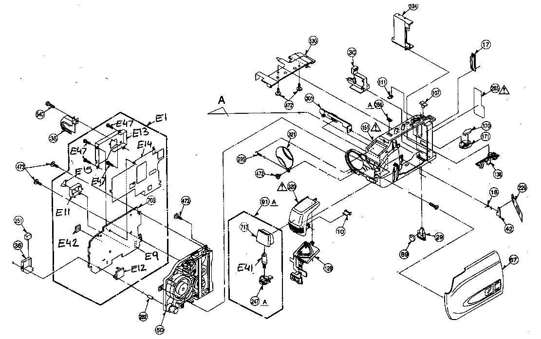 Panasonic PV-D407 cabinet patrs 2 diagram