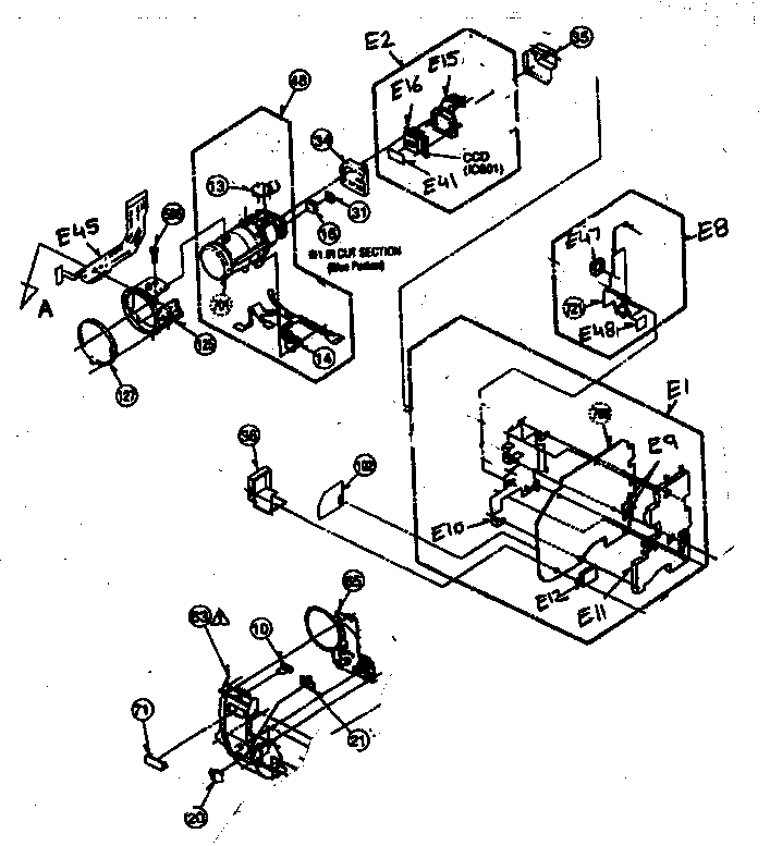 Panasonic PV-IQ604 cabinet parts 2 diagram