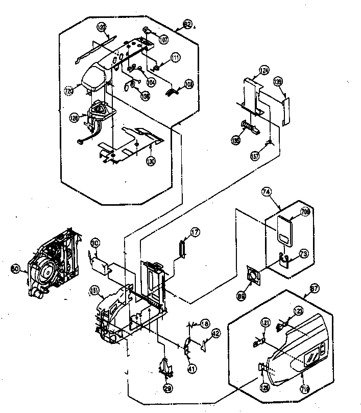 Panasonic PV-IQ604 cassette assy diagram