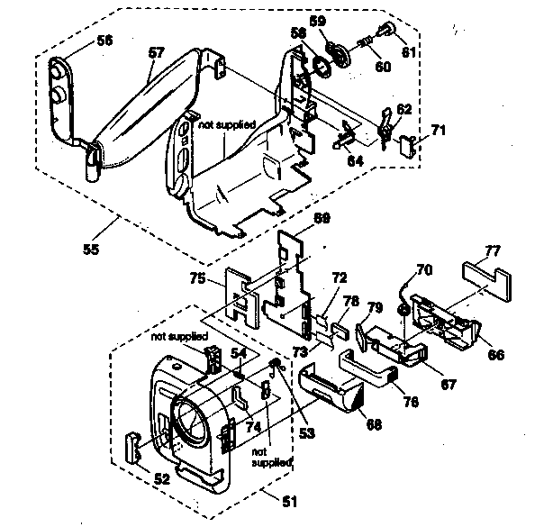 Sony CCD-TRV29 cabinet parts l diagram