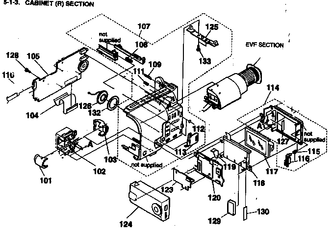 Sony CCD-TRV29 cabinet parts r diagram