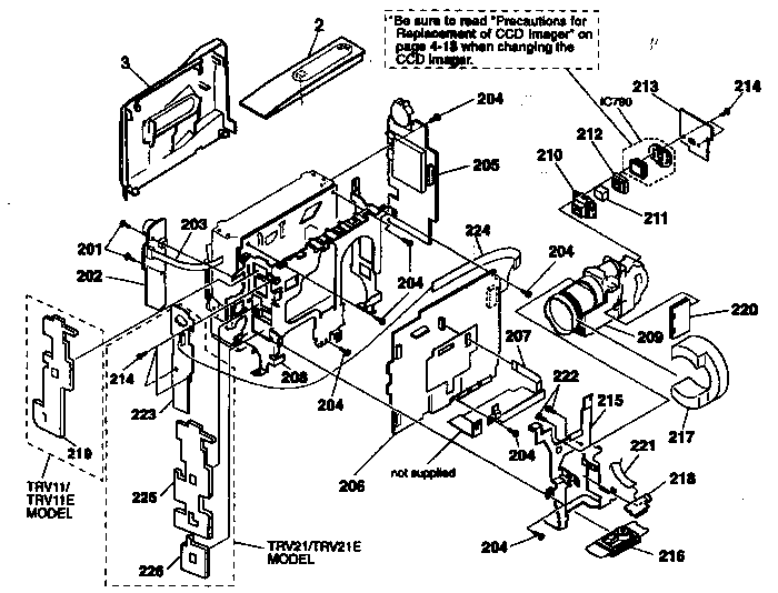 Sony CCD-TRV29 main cabinet assy diagram