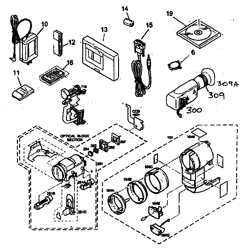 JVC GR-SXM730U cabinet parts 2 diagram