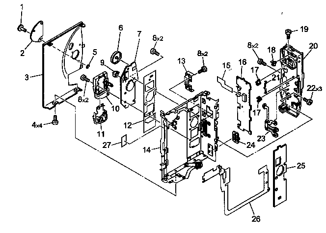Canon ELURA40MCA left cover assy diagram