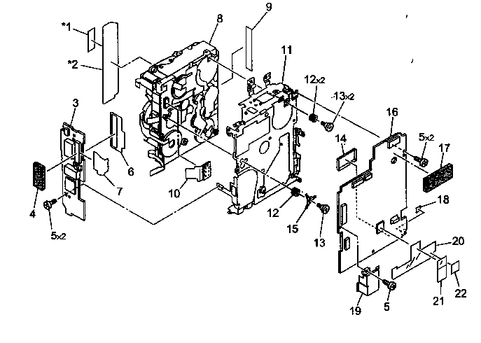 Canon ELURA40MCA recorder assy diagram