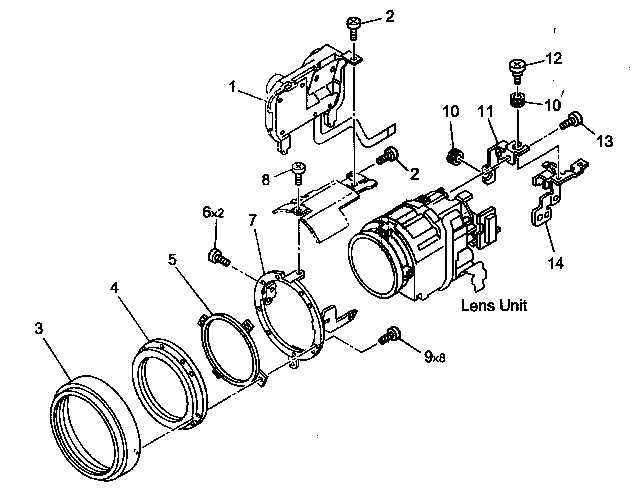 Canon ELURA40MCA camera assy diagram