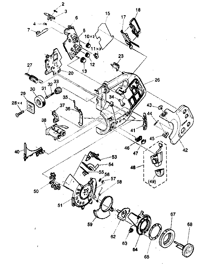 Canon DM-XL1A casing parts 1 diagram