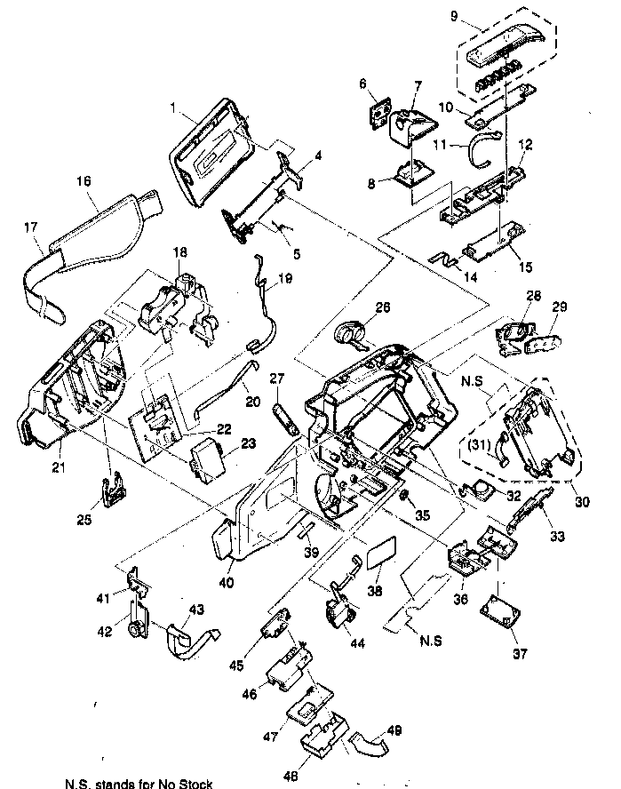 Canon DM-XL1A casing parts 2 diagram
