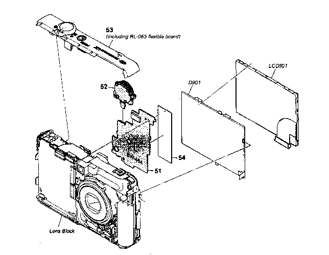 Sony DSC-W50 cabinet parts 2 diagram