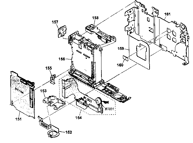 Sony DSC-W50 cabinet parts 4 diagram