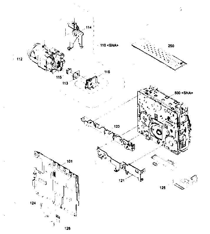 Samsung SCL630 cabinet parts 4 diagram
