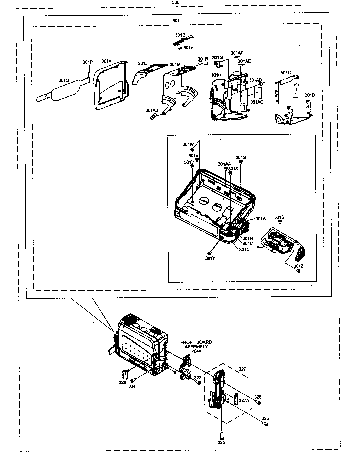 JVC GR-DF450US cabinet parts 3 diagram