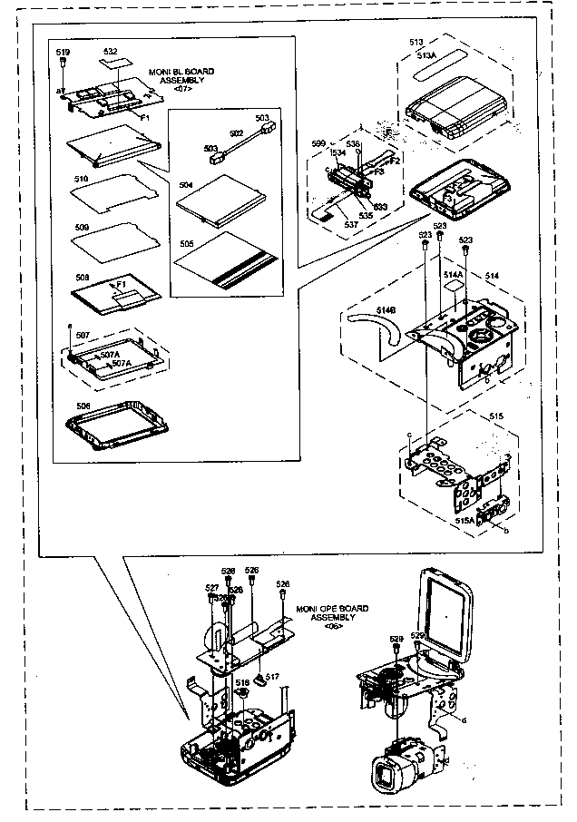 JVC GR-DF450US cabinet parts 4 diagram