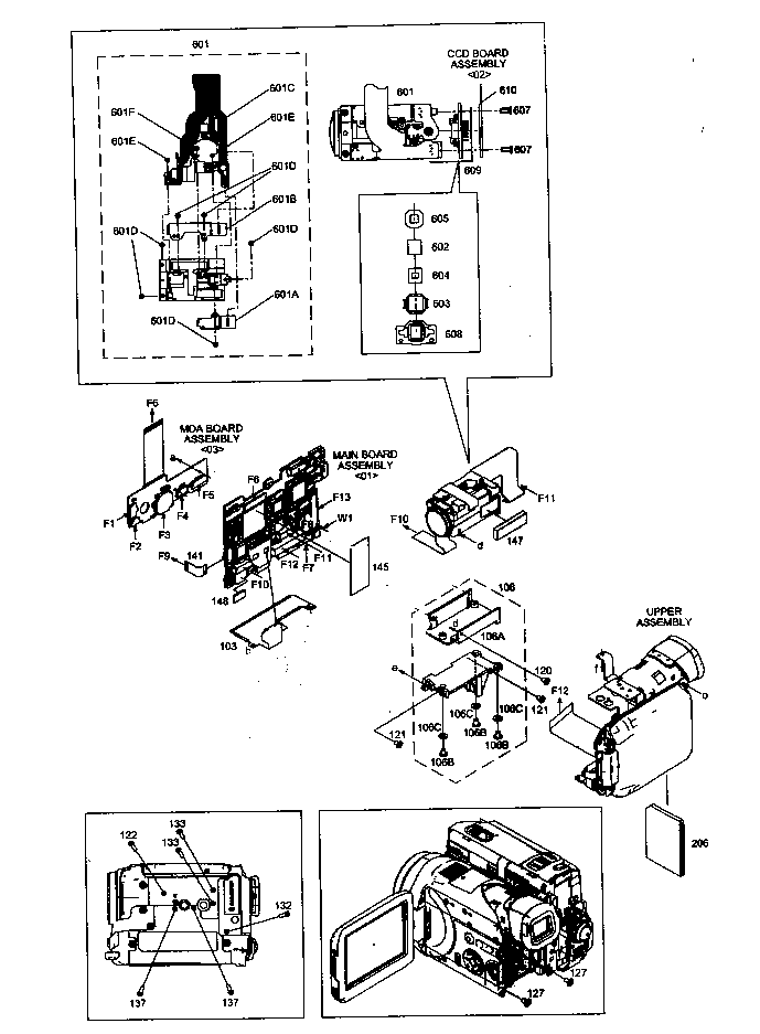 JVC GR-DF470US cabinet parts 2 diagram