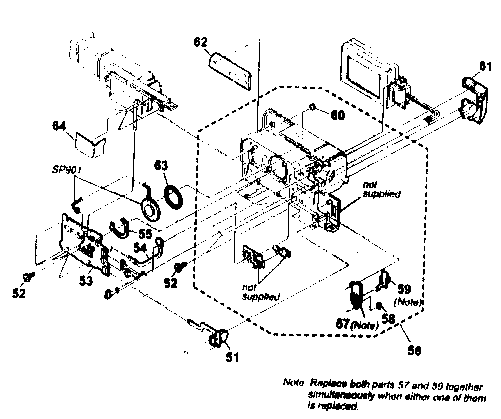 Sony CCD-TRV63 cabinet r block diagram