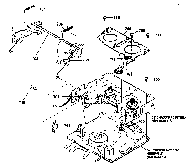 Sony CCD-TRV63 cassette unit diagram