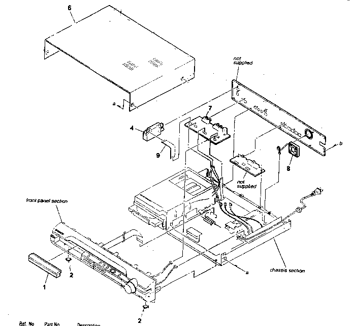 Sony HCD-DX155 cabinet parts diagram