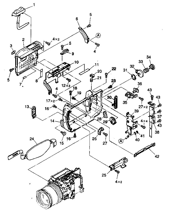 Canon GL1 cabinet parts 2 diagram