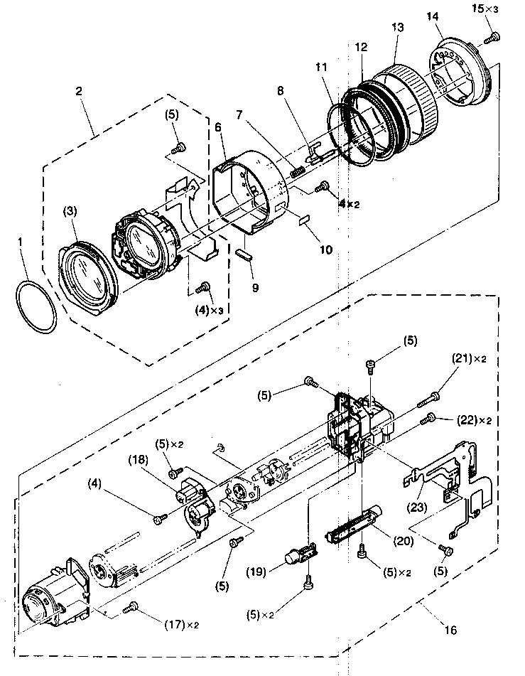 Canon GL1 lens assy diagram
