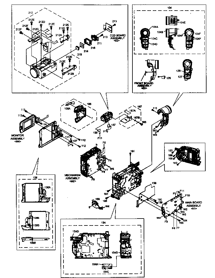 JVC GR-SXM38US cabinet parts 2 diagram